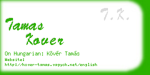 tamas kover business card